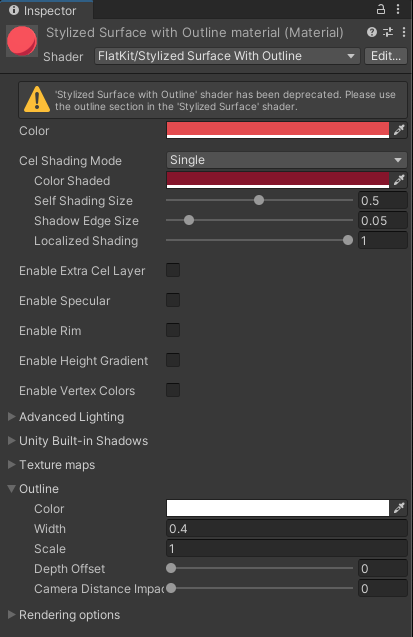 ‘Stylized Surface with Outline’ shader